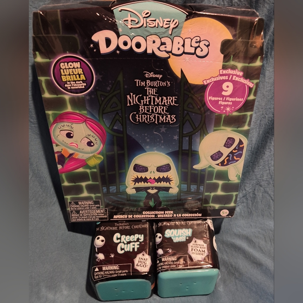 Disney Doorables The Nightmare Before Christmas Figures, Cuff & Squish